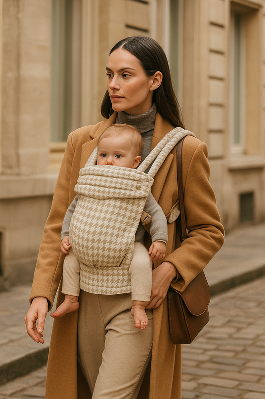 Baby Carrier - Houndstooth Grey