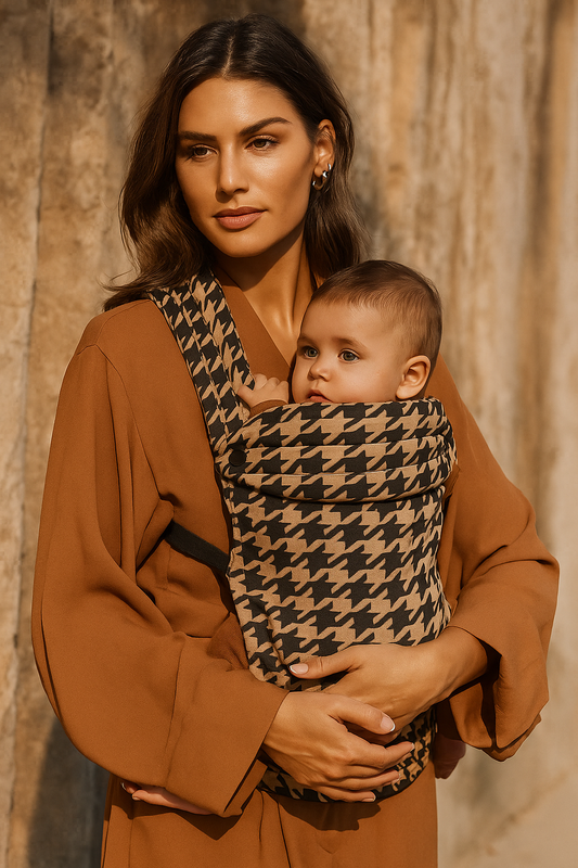 Baby Carrier - Houndstooth Brown