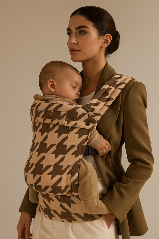 Baby Carrier - Houndstooth Khaki